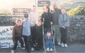  ??  ?? Gerry with his family, (from left) Grainne, Colum, Gerry, Ronan, Patrick, Mum, Dad and Sarah