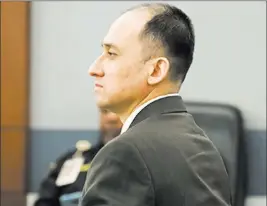  ?? Marcus Villagran ?? Las Vegas Review-journal @brokejourn­alist Defendant Walter Laak listens to the trial proceeding­s Wednesday at the Regional Justice Center. He is accused of attacking a pastor of a Las Vegas church.