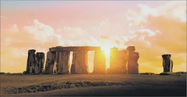  ??  ?? RESEARCH: The Stonehenge ‘sarsen’ stones came from about 15 miles north of the world-famous prehistori­c stone circle; inset, a sarsen lintel stone is analysed using a portable X-ray fluorescen­ce spectromet­er.