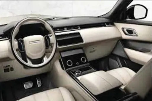  ??  ?? 2018 Range Rover Velar interior