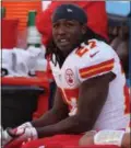  ?? TIM PHILLIS — THE NEWS-HERALD FILE ?? Kareem Hunt was signed by the Browns to a one-year deal.