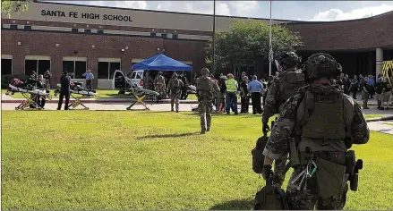  ?? HARRIS COUNTY SHERIFF’S OFFICE / ZUMA WIRE ?? The suspect in the Friday shooting at Santa Fe High School, 17-year-old Dimitrios Pagourtzis, is being held without bond in the Galveston County jail.