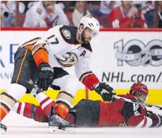  ?? ROSS D. FRANKLIN/ THE CANADIAN PRESS ?? The Ducks’ Ryan Kesler is the second-most utilized forward in the NHL this season behind Patrick Kane.