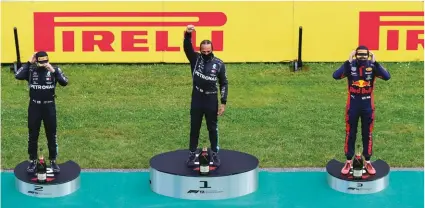  ??  ?? Round 2 of 2020 F1 Championsh­ip at the Red Bull Ring saw defending champion Lewis Hamilton dominated a flag to flag race to win the Styrian GP ahead of his teammate Valteri Bottas and Red Bull’s Max Verstappen