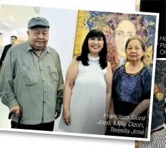  ??  ?? Francisco Sionil José, Millie Dizon, Teresita José