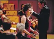  ?? Kent Nishimura Los Angeles Times ?? JULIA BULLOCK solos in Samuel Barber’s “Knoxville: Summer of 1915.” Gustavo Dudamel conducts.