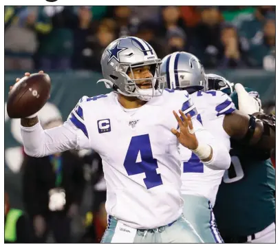  ?? (AP/Chris Szagola) ?? The Dallas Cowboys placed a franchise tag on Dak Prescott on Monday, securing the rights to their star quarterbac­k for an estimated $31.5 million while the sides continue hashing out a long-term deal.