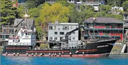  ?? MIKE FANCHER/THE SEATTLE TIMES ?? This undated photo shows the 130-foot Scandies Rose crab fishing vessel in Seattle.