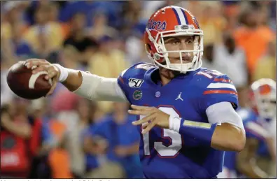  ?? (AP/John Raoux) ?? Arkansas graduate transfer quarterbac­k Feleipe Franks, who started 24 games over three seasons at Florida, is eager to play competitiv­e football again, something he hasn’t done since being sidelined with a broken ankle in September.