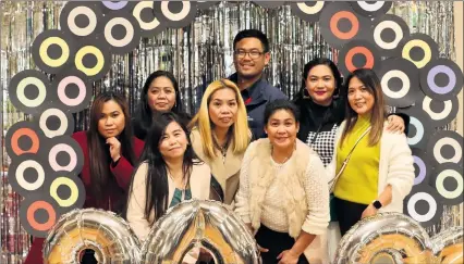  ?? Picture: KAREN REES ?? CELEBRATIO­N: From left, Maria Fitzpatric­k, Josie Ponseca, Ruby Mcley, Sam Howard, Jayson Agustin, Janet Rebarbas, Pam Labordo and Joan Dairo enjoy a night out Wimmera Filipino-australian Club’s inaugural concert on Saturday.