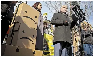  ?? AP/BEBETO MATTHEWS ?? New York City Councilman Jimmy Van Bramer speaks at a news conference Thursday near the site where Amazon had planned to build a new headquarte­rs. “They buckled because we held firm on the values of New Yorkers,” Van Bramer said.