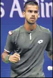  ??  ?? Sumit Nagal beat Uzbekistan’s Denis Istomin in his maiden gig at the Olympics