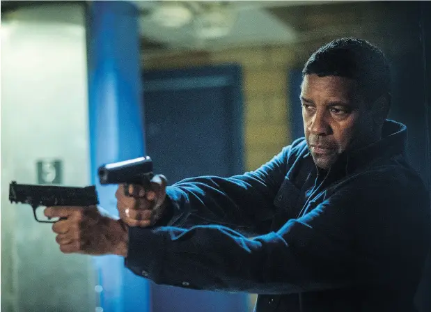  ?? GLEN WILSON / SONY / COLUMBIA PICTURES VIA THE ASSOCIATED PRESS ?? Denzel Washington stars in Equalizer 2, the sequel made four years after the first film version of the popular TV series from the 1980s.