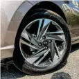 ??  ?? Wheels and tyres are the first things to upgrade but on the i20, not only do the wheels compliment the car’s overall look and stance, the tyres too offer a good mix of low rolling resistance and grip