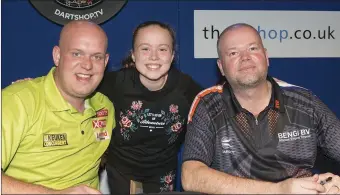  ??  ?? Olivia Harty with the two champions