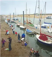  ??  ?? Wells-next-the-Sea was extremely welcoming to us and had recently extended its visitors' pontoon