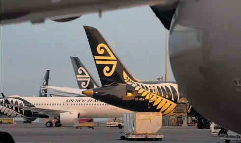  ?? Photo / Brett Phibbs ?? Air New Zealand was among those to benefit in a day of “aggressive moves on light trading”, rising 8.5 per cent to $1.47.