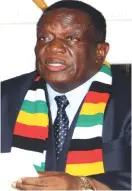  ??  ?? President Mnangagwa