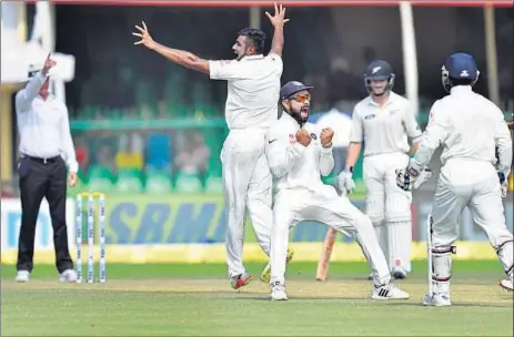  ??  ?? It was the third instance of Indians dismissing six batsmen leg-before in a Test innings. They achieved it against Sri Lanka (1990) and West Indies (1994-95.) AJAY AGGARWAL/HT