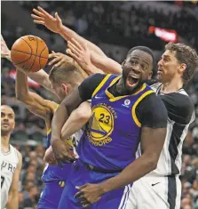  ?? Ronald Cortes / Getty Images ?? Warriors forward Draymond Green is keeping the Spurs off-balance during the playoffs with his defense.