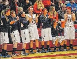  ?? | DAN SHELTON/SUN-TIMES MEDIA ?? The South Central bench goes crazy after the clock winds down during the championsh­ip game of the PCC tournament last month. The Satellites will face Oregon-Davis in the first round of the Class 1A Triton Sectional. Find Northwest Indiana draw on page...