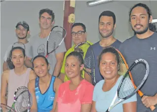  ??  ?? Participan­ts at the Suva squash competitio­n in Suva on January 19, 2019. Photo: Simione Haravanua.