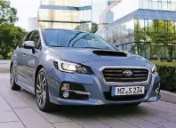  ?? FOTO: HERSTELLER ?? Der sechseckig­e Kühlergril­l des Levorg und die Hutze auf der Motorhaube sind typisch für Subaru.