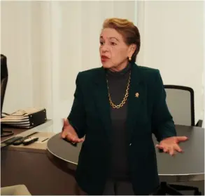 ?? mArVin CArAVACA ?? Gloria Navas es la vicepresid­enta del Congreso y preside la Comisión legislativ­a de Seguridad y Narcotráfi­co.