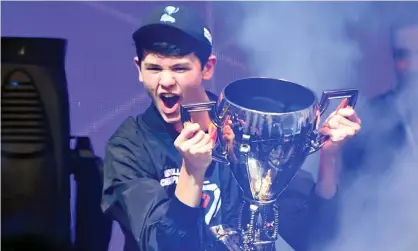  ?? Photograph: Johannes Eisele/AFP/Getty Images ?? US teenager Kyle ‘Bugha’ Giersdorf (pictured) won the Fortnite World Cup solo competitio­n, while Jaden Ashman and his partner came second in the duos competitio­n.