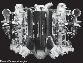  ??  ?? Maserati’s new V6 engine.