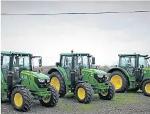  ??  ?? New tractor sales are up all around the country.