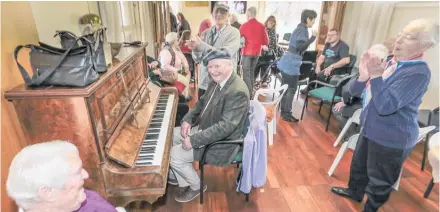  ?? Photo / Warren Buckland ?? Seniors enjoy some music last year inside the Lusk Centre, which has since been closed and sold.