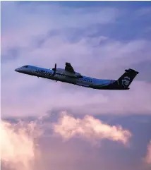  ?? JASON REDMOND / AFP / GETTY IMAGES ?? Horizon Air ground crew member Richard Russell took a similar plane as this turboprop from an airport in Seattle for a fatal joyride.