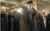  ?? IRANIAN SUPREME LEADER'S OFFICE / DPA IMAGES ?? Mullahs im Iran: Der jüngste Angriff galt den Revolution­sgarden.