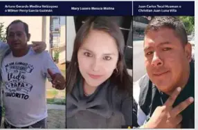  ??  ?? El 15 de agosto de 2020 fue el último día que se tuvo informació­n sobre los tres ciudadanos peruanos desapareci­dos en Jalisco.