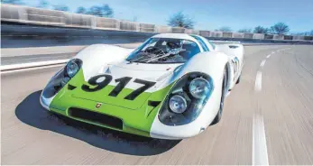  ?? FOTOS: PORSCHE AG ?? Rennlegend­e: Der 917 ist einer der bekanntest­en Rennwagen von Porsche, auch durch seine Rolle im Film „Le Mans“(1971) mit Steve McQueen.