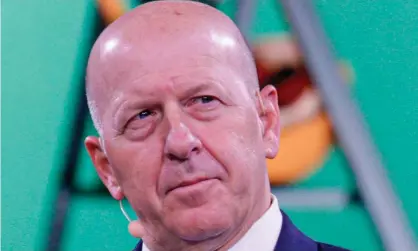  ?? Photograph: Kena Betancur/Afp/AFP via Getty Images ?? David Solomon, the CEO of Goldman Sachs, told staff on Sunday in a recorded message that he was taking further action to limit excessive working hours.