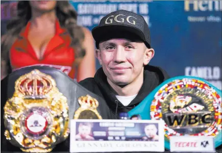  ?? Erik Verduzco ?? Las Vegas Review-journal @Erik_verduzco Gennady Golovkin, who has boxed all over the globe, fights Saturday for the first time in Las Vegas vs. Saul Alvarez.