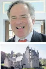  ??  ?? THAT’S A BIT RICH Councillor Leslie, top, and ancestral family home, Lickleyhea­d Castle