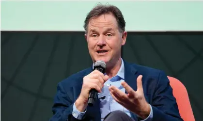  ?? ?? Nick Clegg said AI is the ‘single biggest reason’ platforms such as Instagram and Facebook are getting better at weeding out bad content. Photograph: Kirsty Wiggleswor­th/AP