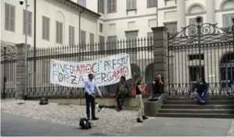  ?? © ir ?? ‘We zien elkaar gauw terug. Kom op, Bergamo’, staat op een spandoek.