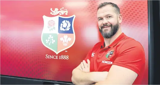  ?? Picture: Getty Images ?? NEW CHALLENGE. Andy Farrell has reached the pinnacle of coaching by landing the job of the British and Irish Lions mentor.