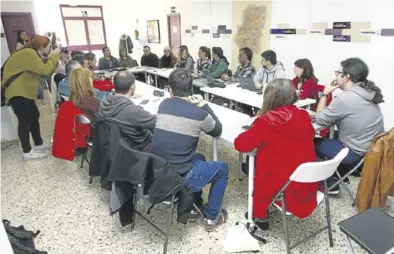  ?? JAIME GALINDO ?? El consejo ciudadano autonómico de Podemos se reunió ayer en Zaragoza.