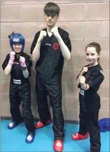  ??  ?? Local athletes who competed in Larne ring show; Nora Walsh (gold), Cillian Conway (silver) and Aoibhín Kelly (draw).