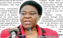  ??  ?? Minister Judith Ncube