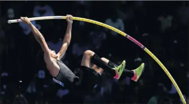  ??  ?? Armand Duplantis, en un concurso de saltos con pértiga en la Diamond League de la presente campaña.