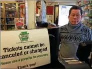  ?? ERIC DEVLIN — DIGITAL FIRST MEDIA ?? Pat’s Beverages store owner Chung Ung said the $1 million winning lottery ticket purchased at his store is the biggest he’s ever sold.