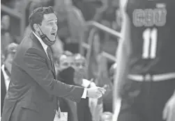  ?? PATRICK BREEN/THE REPUBLIC ?? GCU men’s basketball coach Bryce Drew watches his team play against California Baptist on Feb. 19.