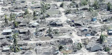  ?? Photos / AP ?? Cyclone Kenneth caused widespread destructio­n on the island of Ibo.