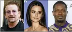  ?? THE ASSOCIATED PRESS ?? U2 frontman Bono, actress Penelope Cruz and David Oyelowo will lend their voices in an animated series to raise awareness about the importance of vaccine access.